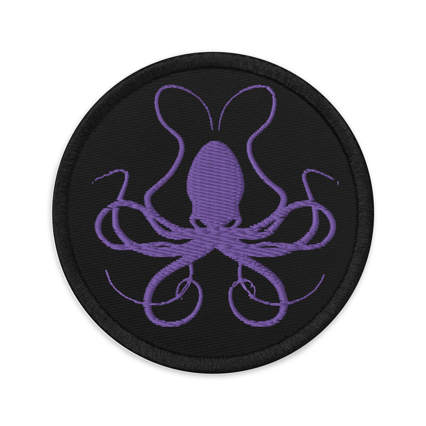 Embroidered Patch – Purple Octopus