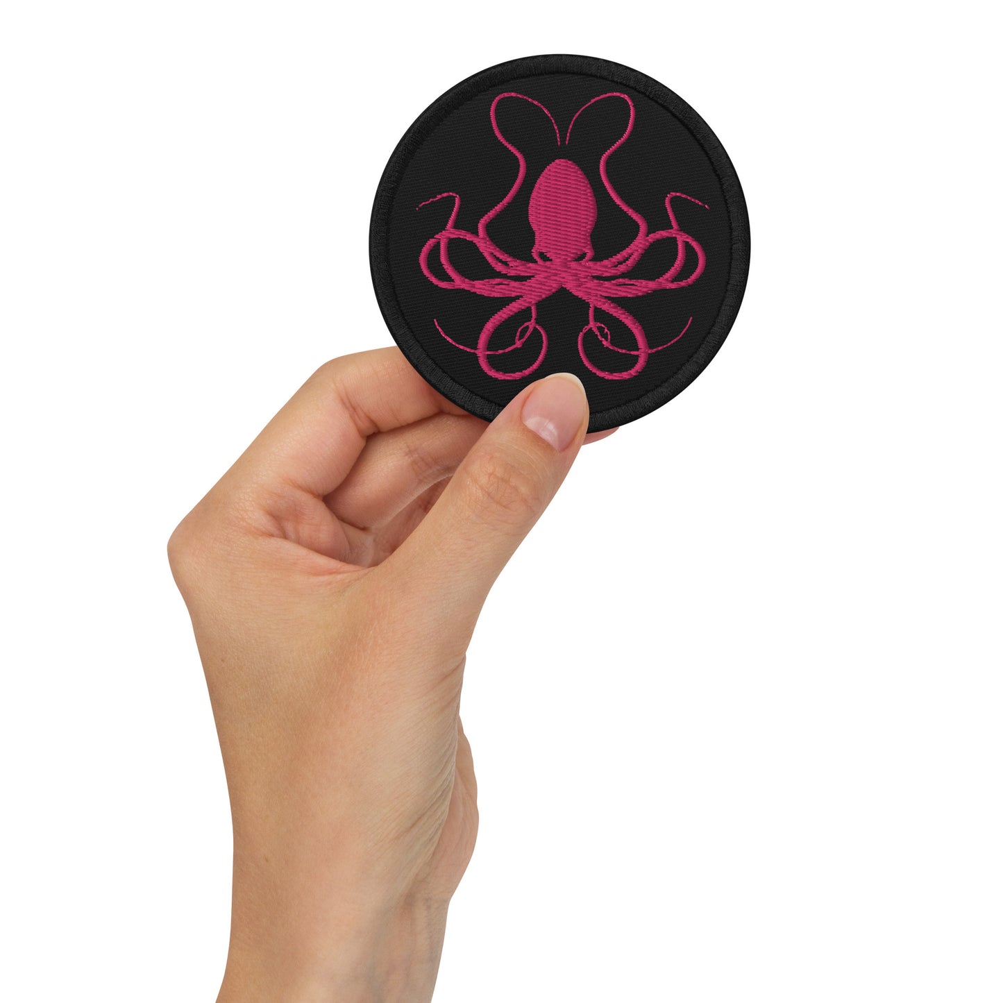 Embroidered Patch – Pink Octopus