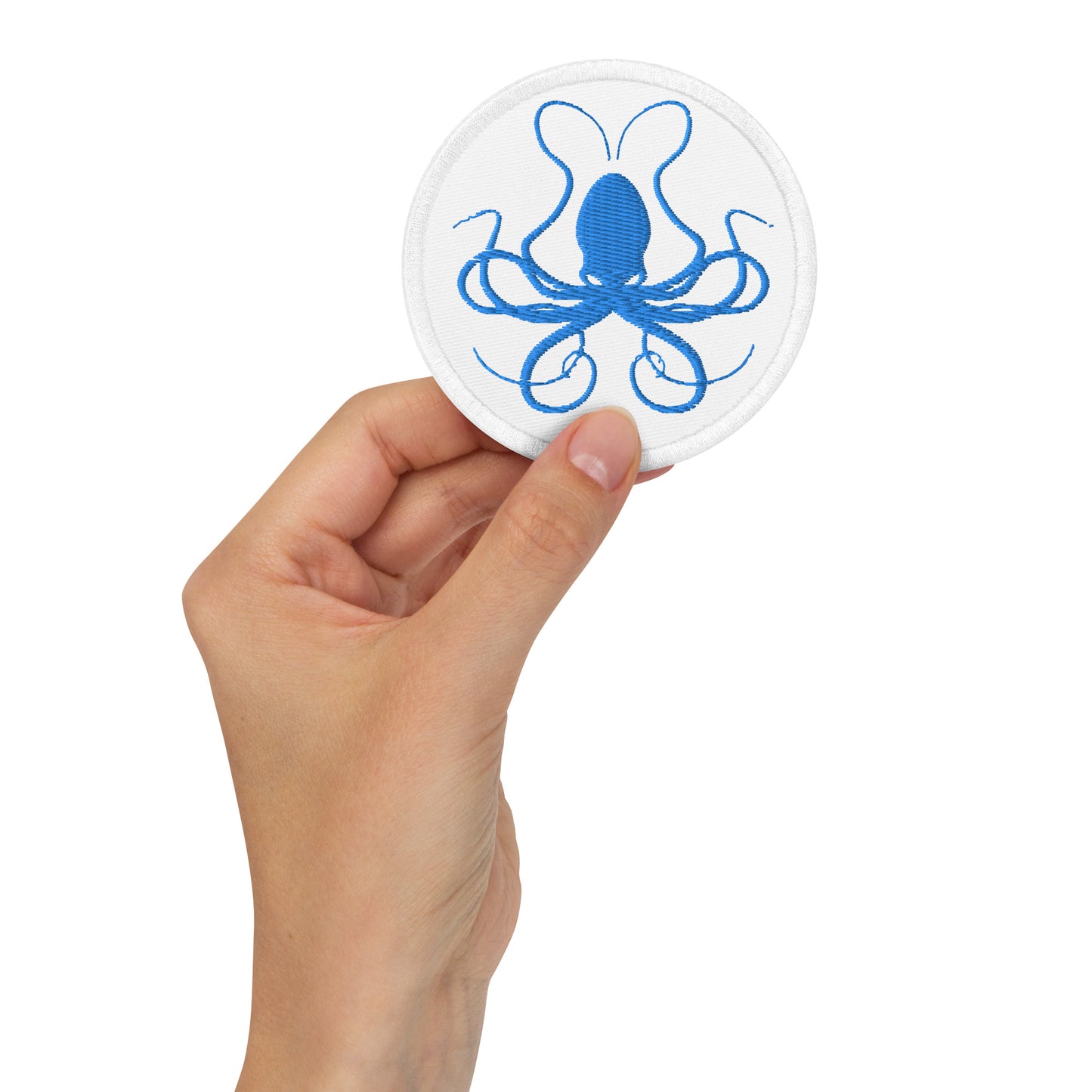 Embroidered Patch – Royal Blue Octopus