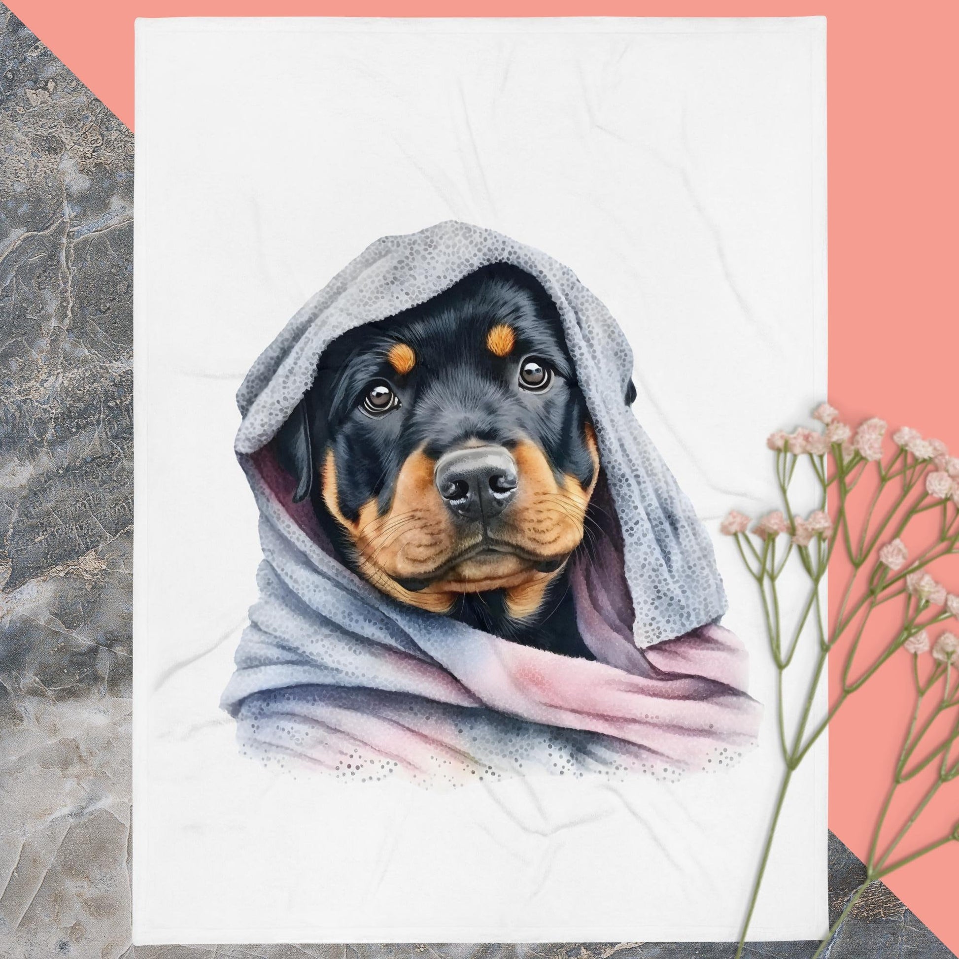 Throw Blanket - Rotti pup