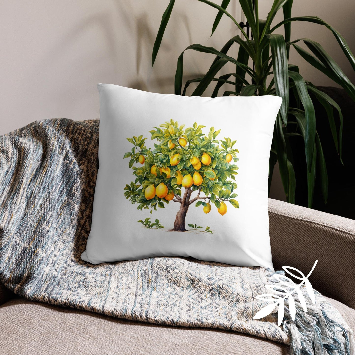 Basic Pillow - Lemon Pitcher with Lemon Tree