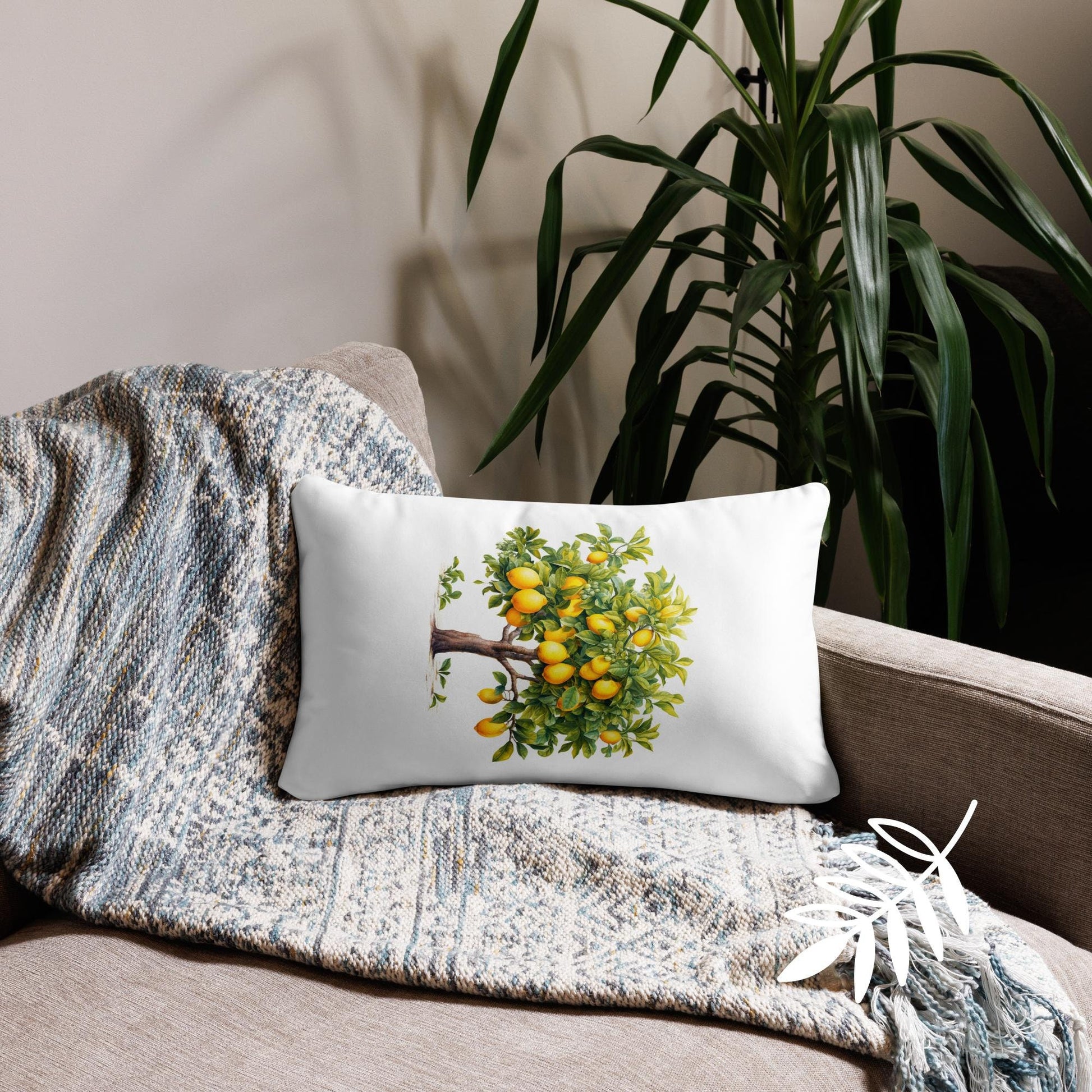 Basic Pillow - Lemon Pitcher with Lemon Tree