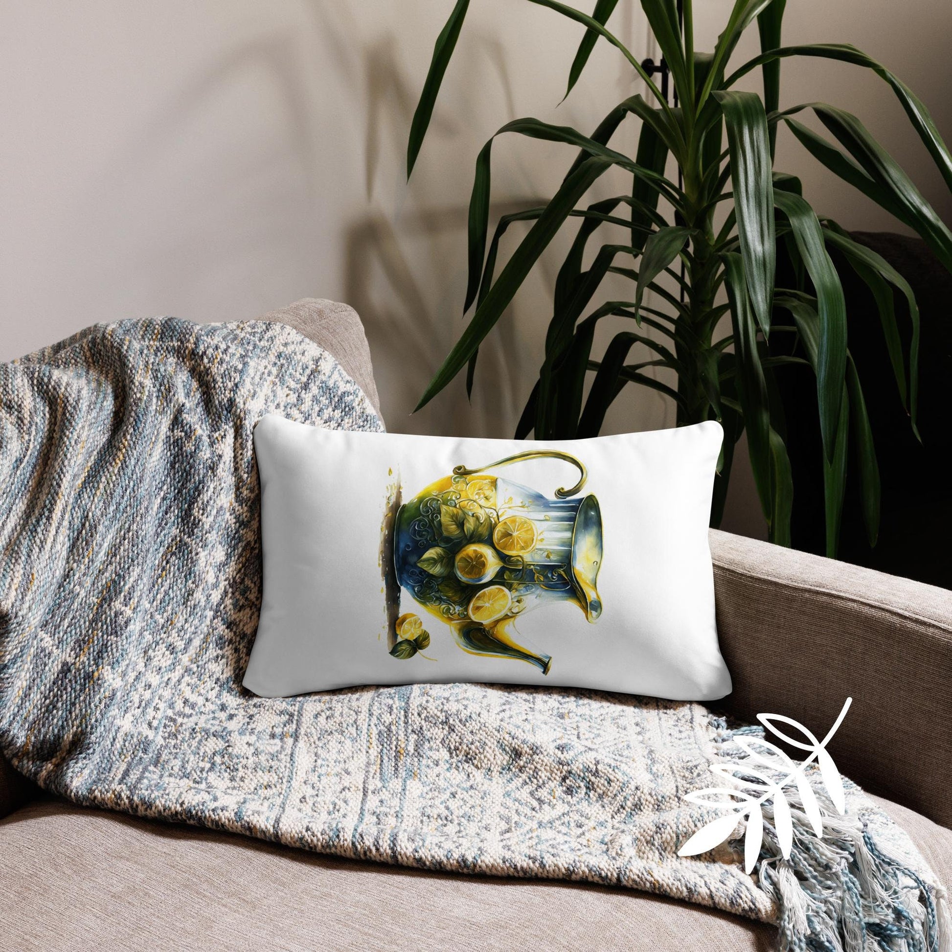 Basic Pillow - Lemon Pitcher with Lemon Tree