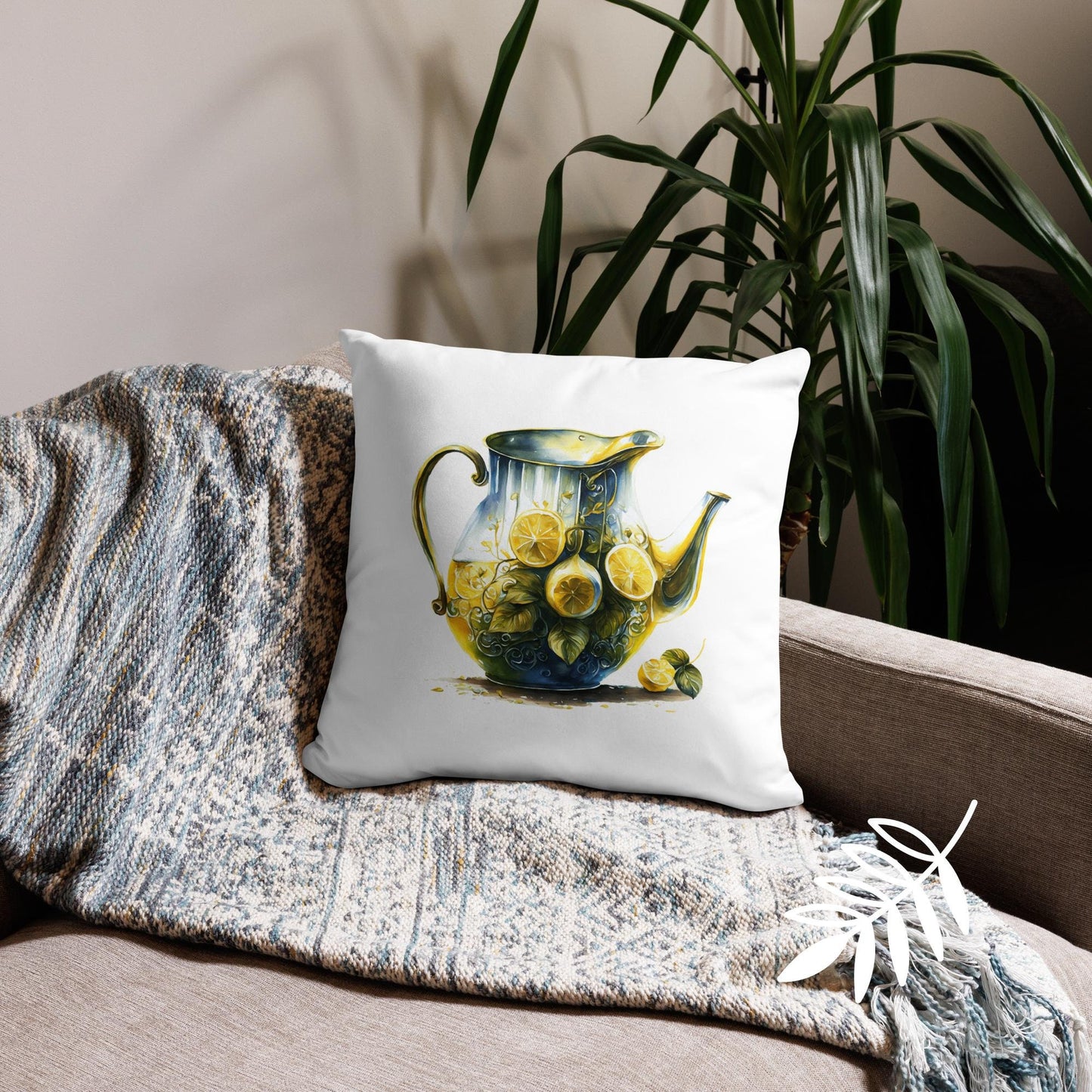 Basic Pillow - Lemon Pitcher with Lemon Tree