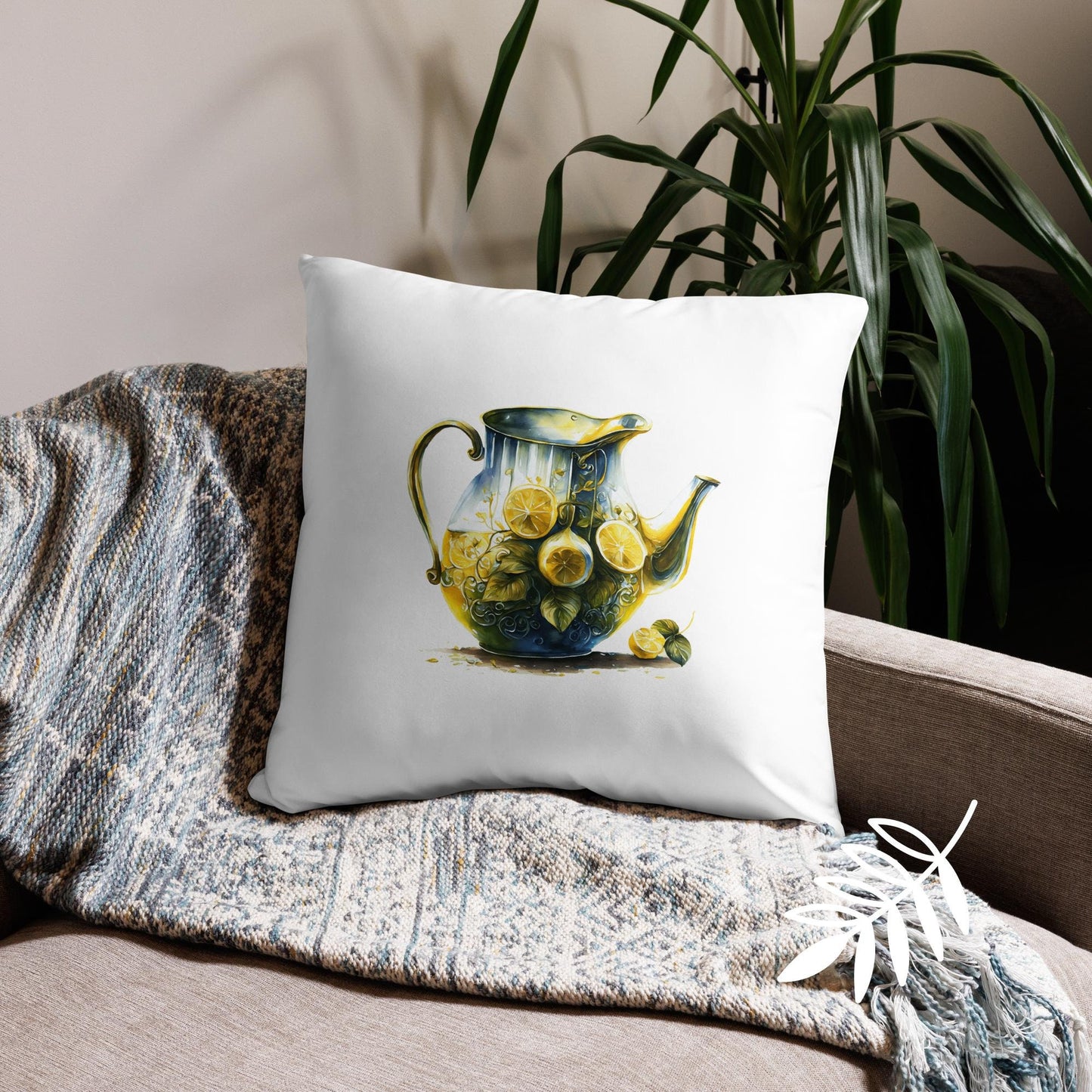 Basic Pillow - Lemon Pitcher with Lemon Tree