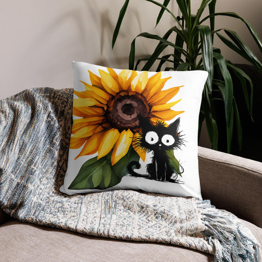 Basic Pillow - Sunflower Stress Kitty