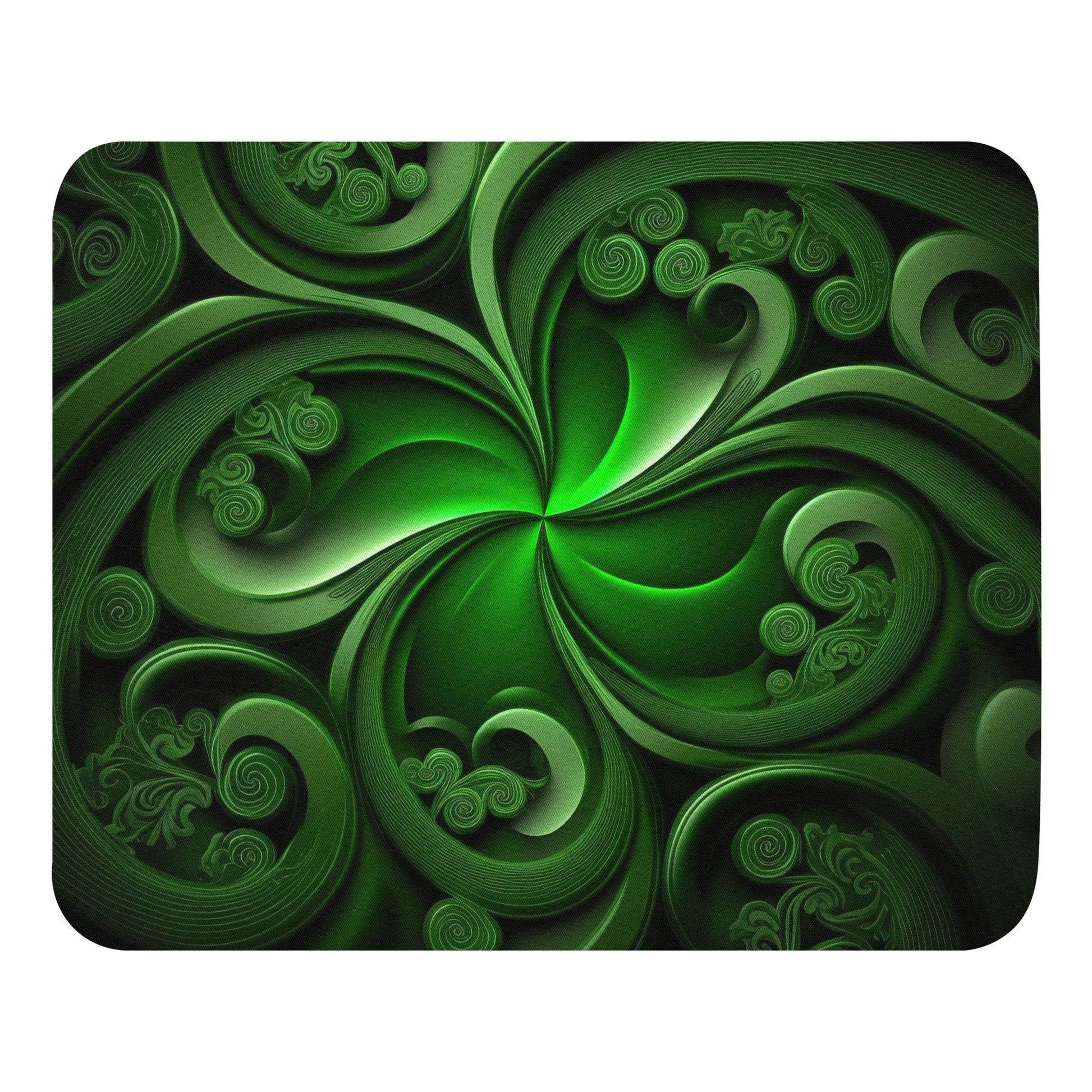 Mouse pad - Green Shamrock Design