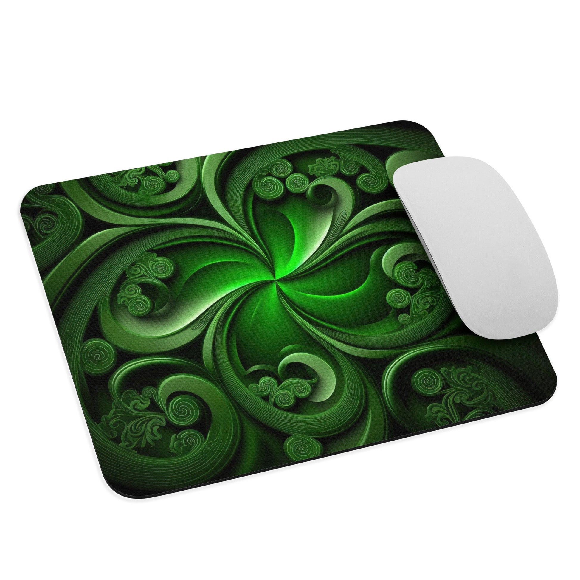 Mouse pad - Green Shamrock Design