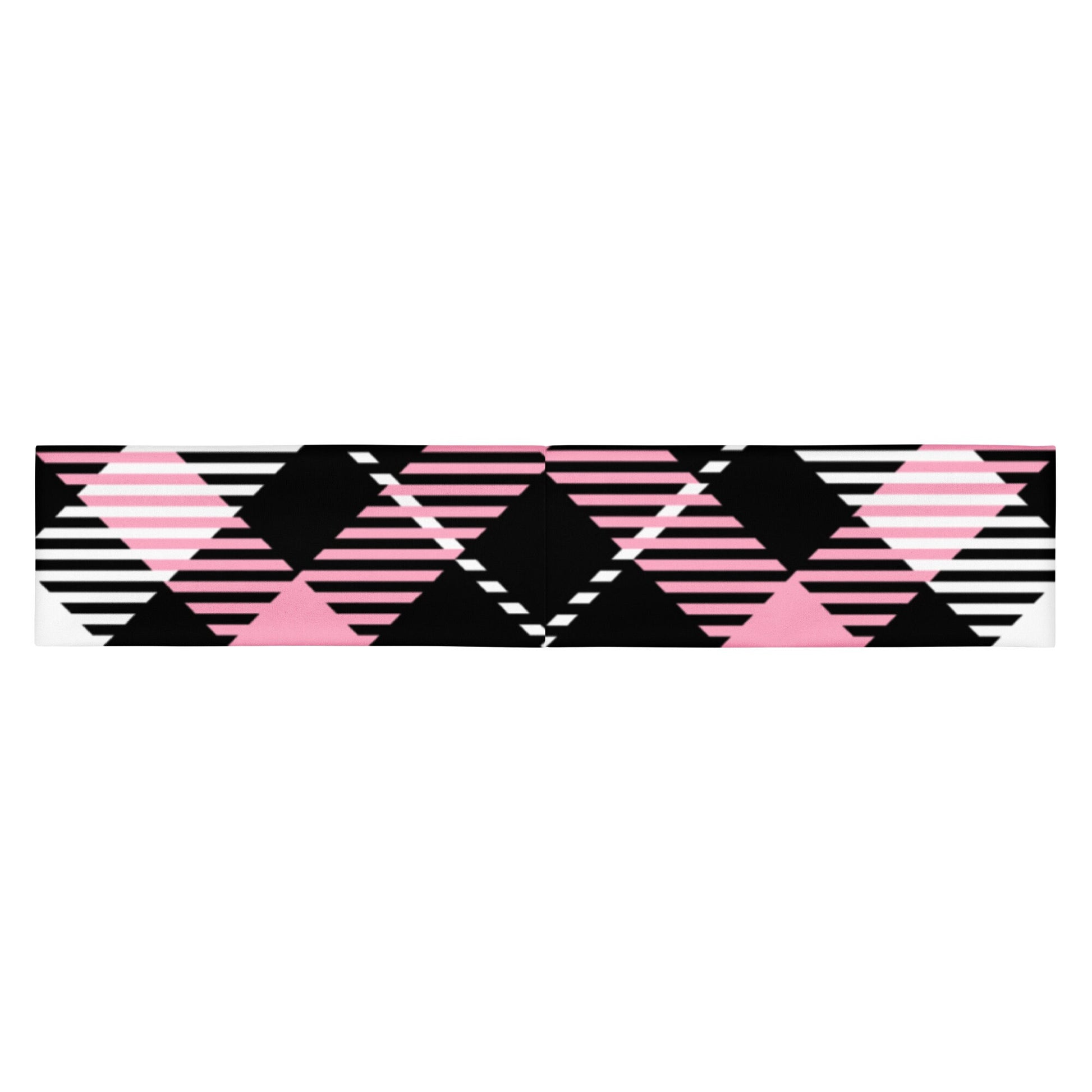 Headband - Pink and Black Plaid