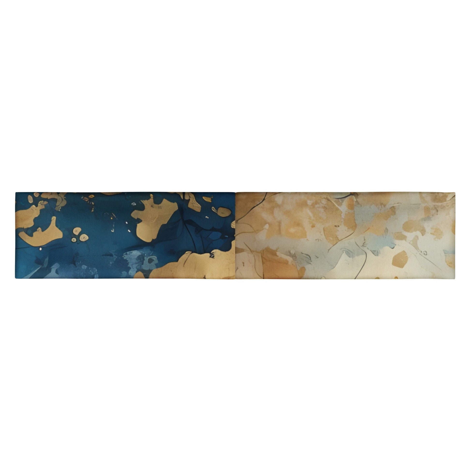 Headband - Gold Blue Grunge