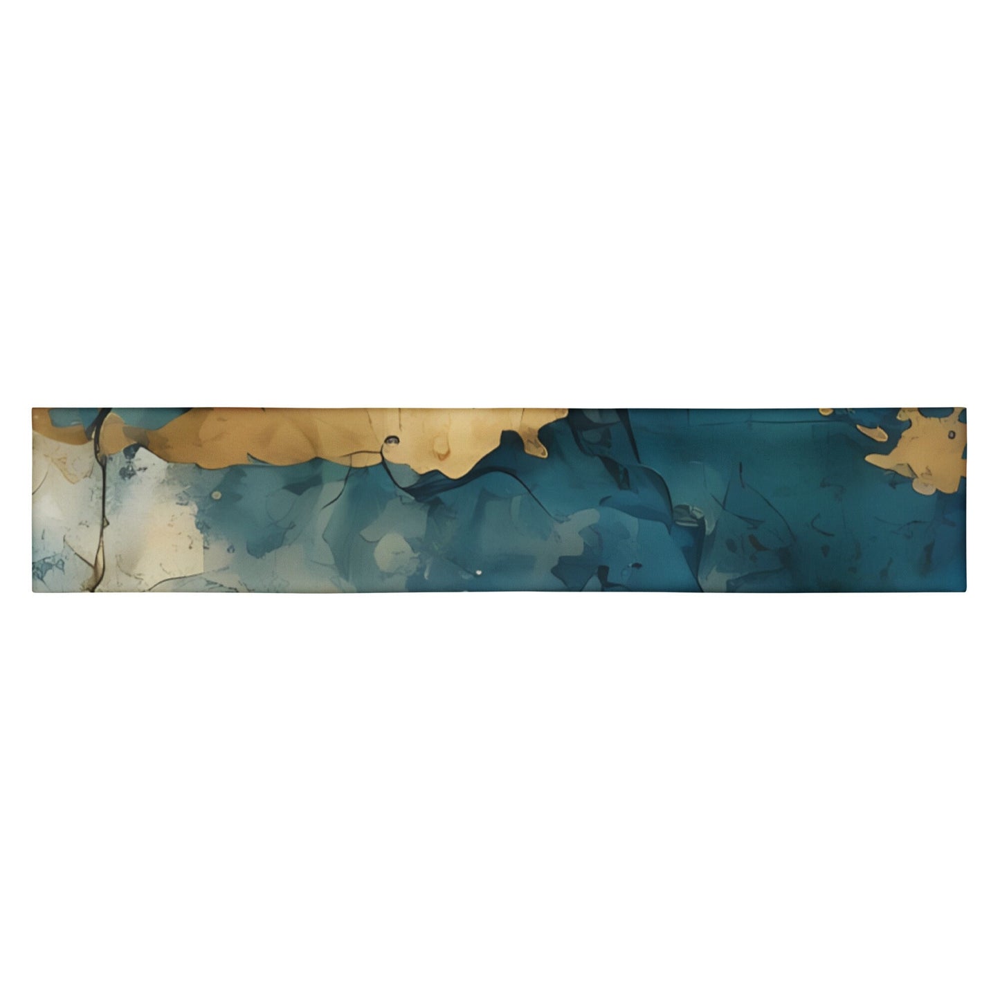 Headband - Gold Blue Grunge