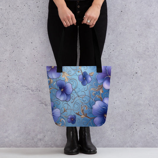 Tote bag - Purple Morning Glories