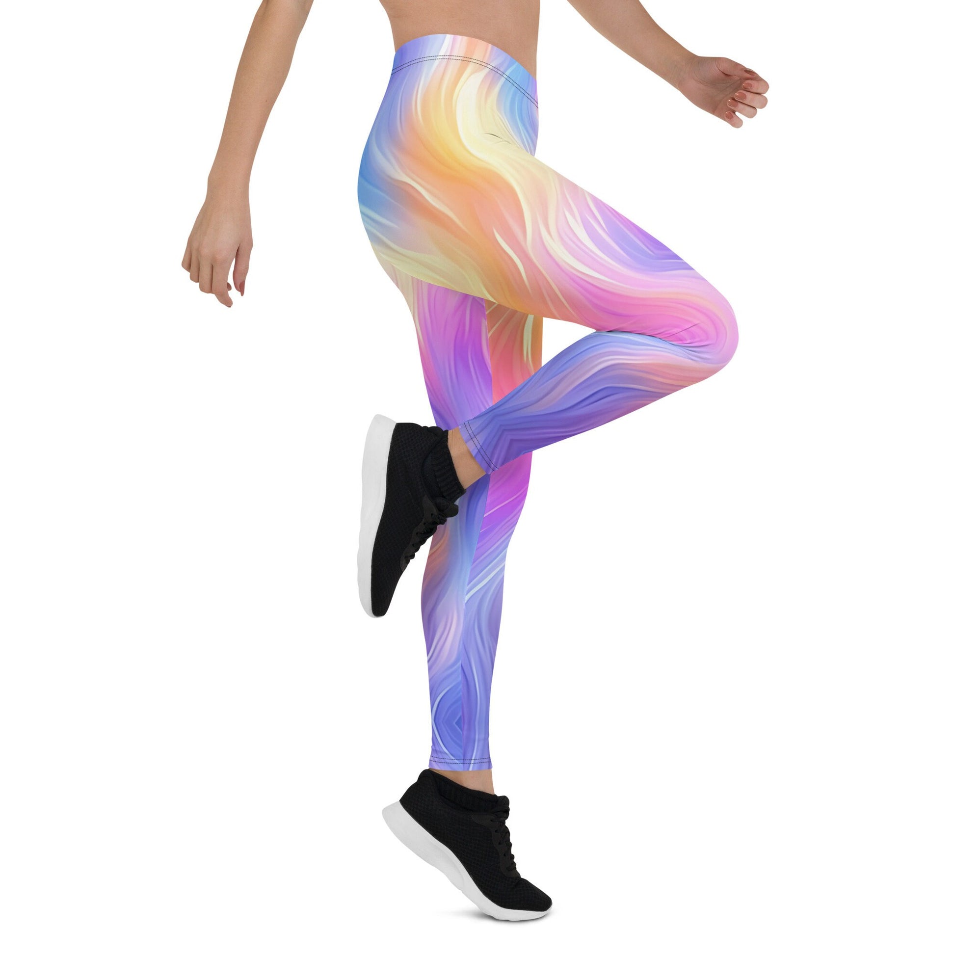 Leggings - Purple Yellow Pink Tie Dye