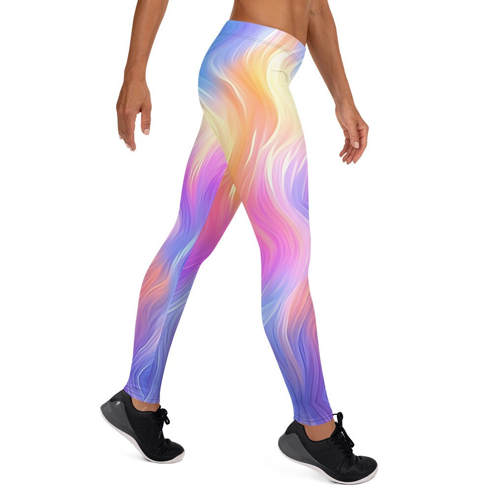 Leggings - Purple Yellow Pink Tie Dye