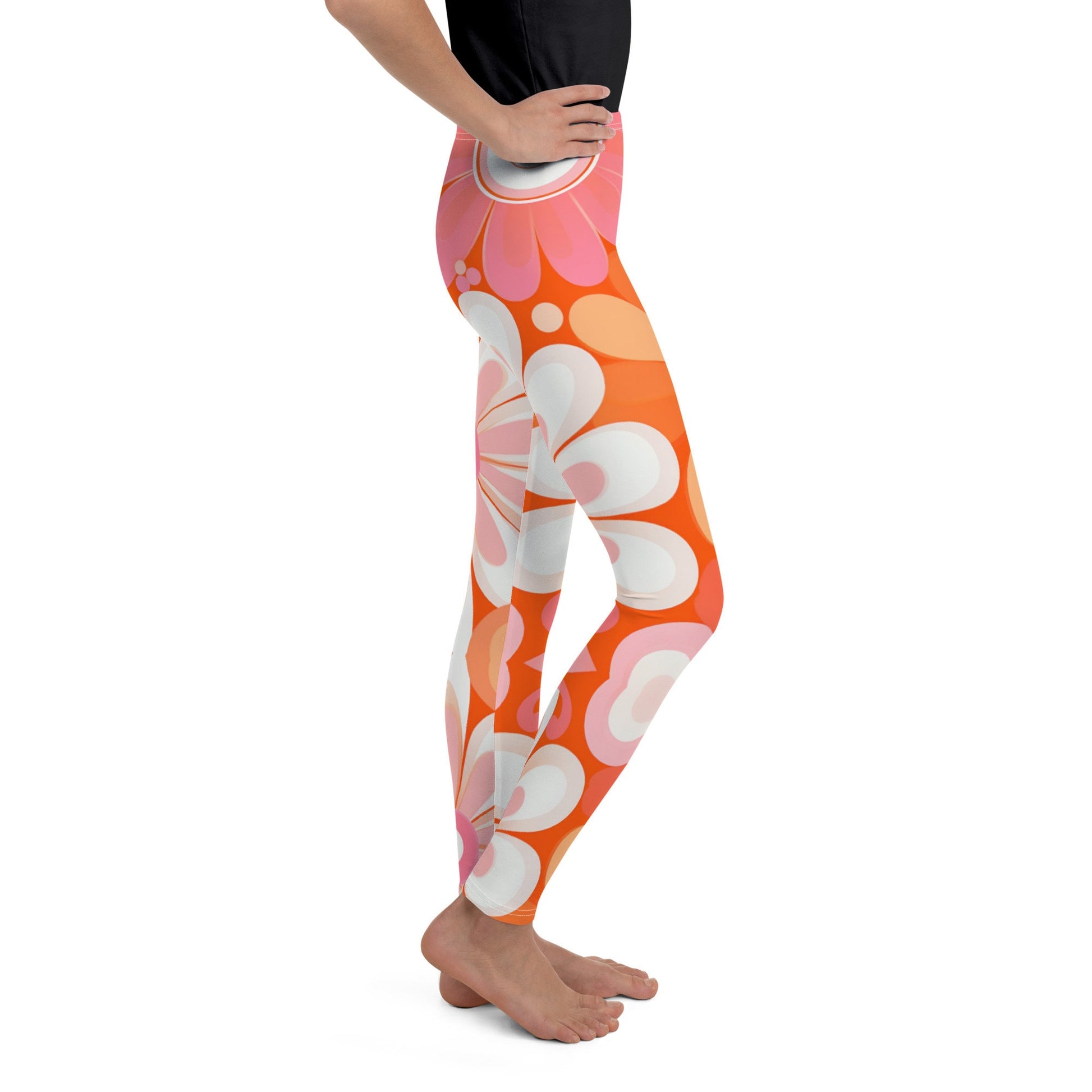 Youth Leggings - Retro Groovy 2