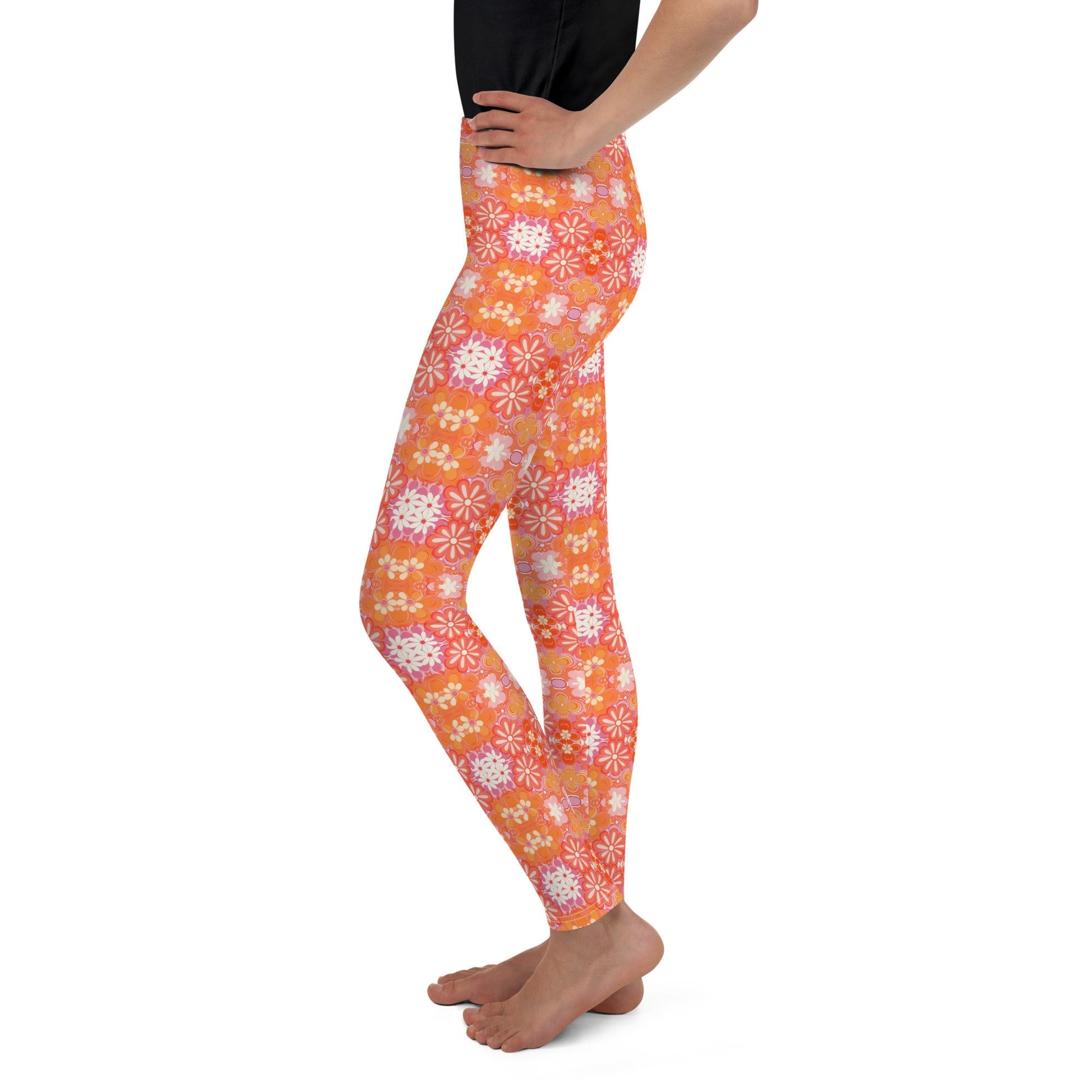 Youth Leggings - Retro Groovy 1