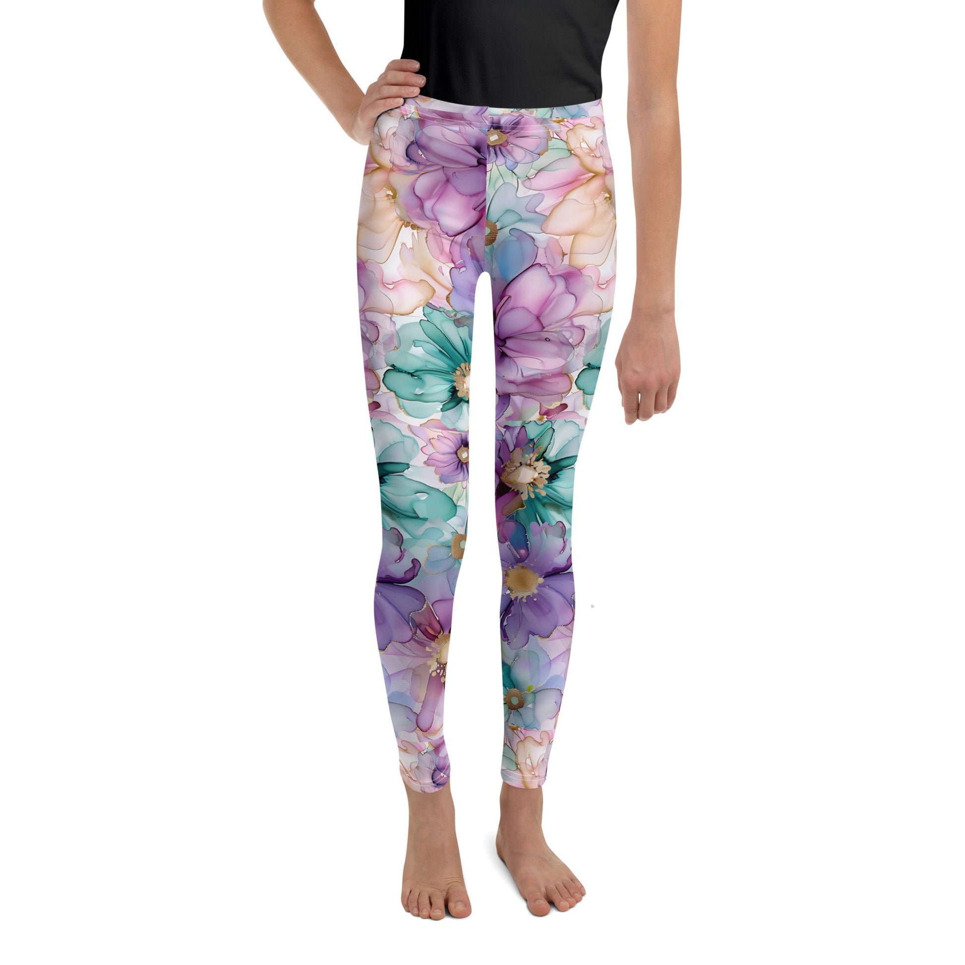 Youth Leggings Spring Time Flower 5