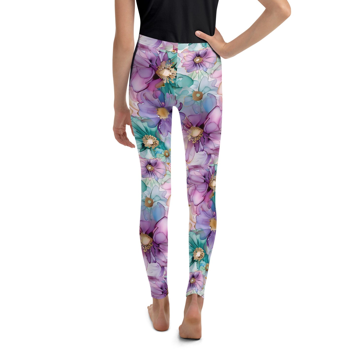 Youth Leggings Spring Time Flower 5