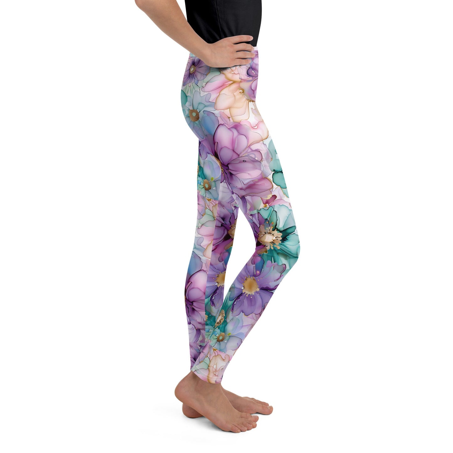 Youth Leggings Spring Time Flower 5