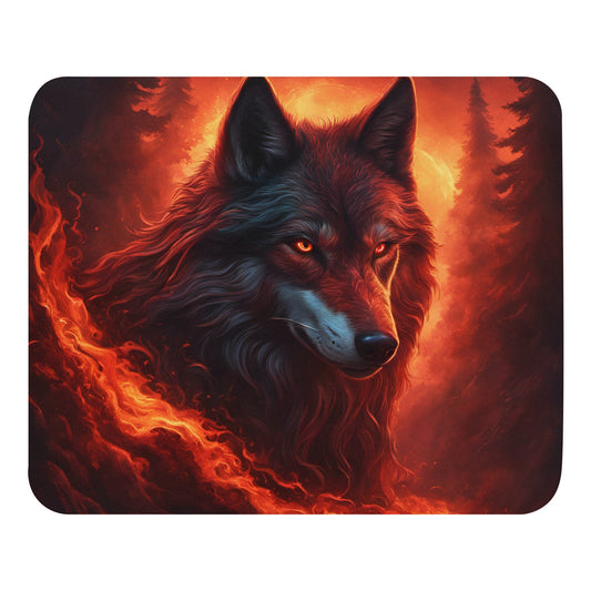 Mouse pad - Fire Wolf