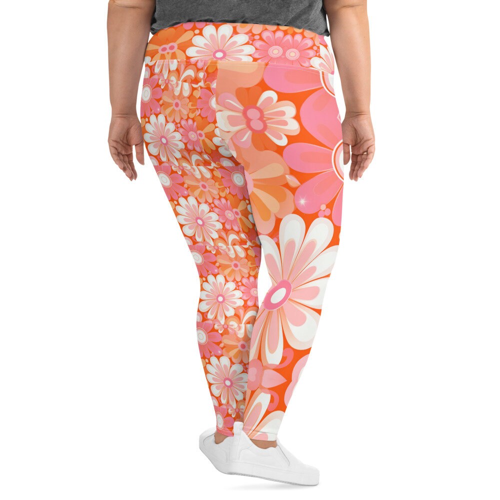 Plus Size Leggings - Retro Groovy