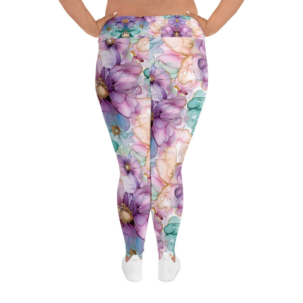 Plus Size Leggings - Spring Time Flowers 5