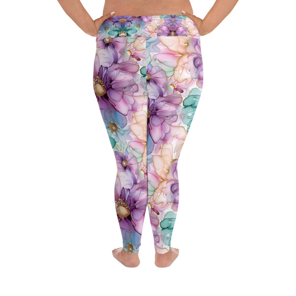 Plus Size Leggings - Spring Time Flowers 5