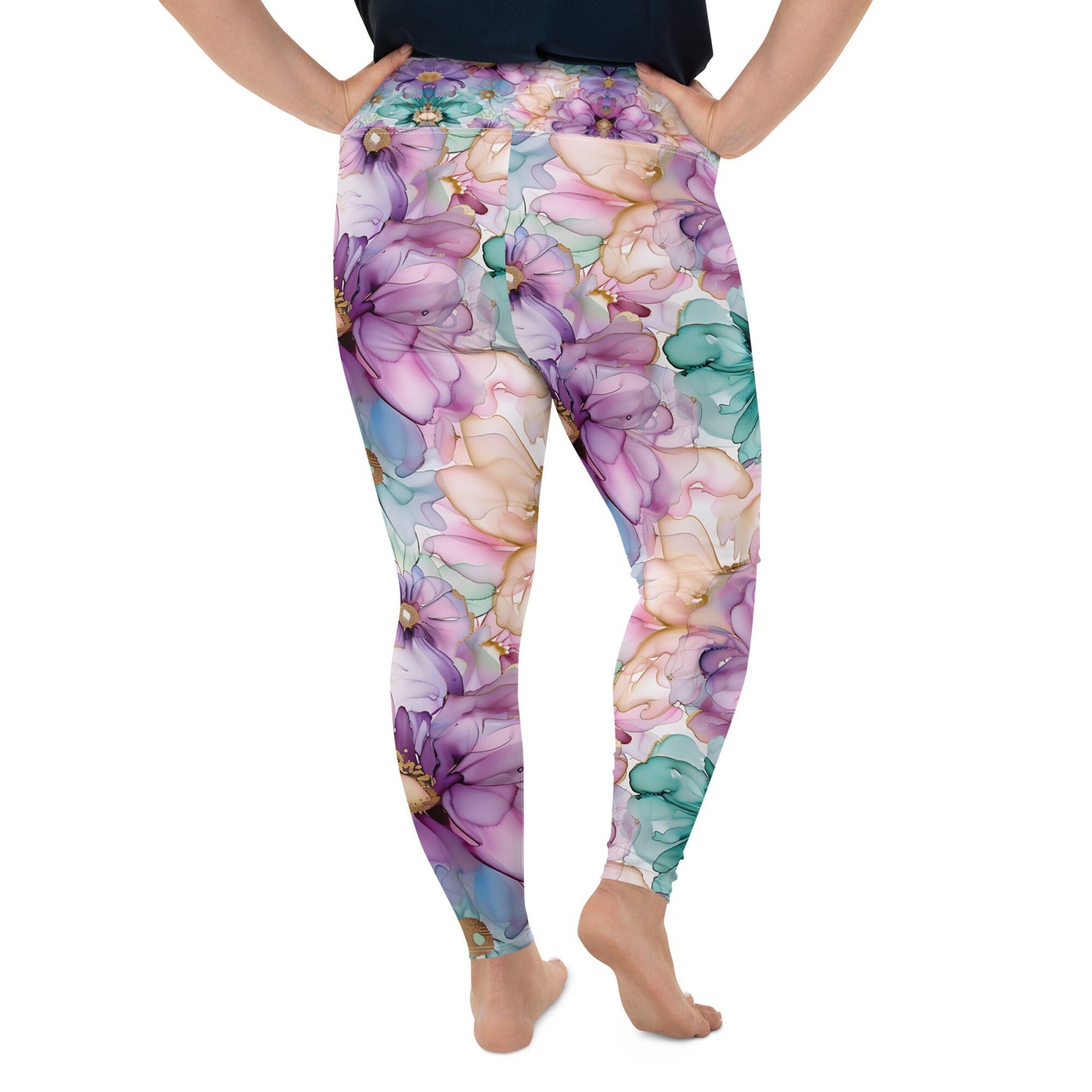 Plus Size Leggings - Spring Time Flowers 5