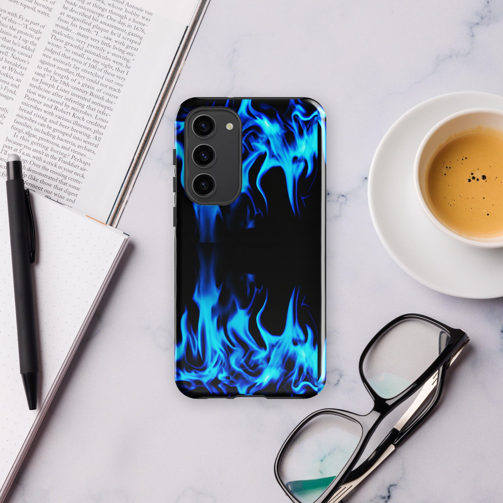 Tough case for Samsung®  Double Blue Flames 1