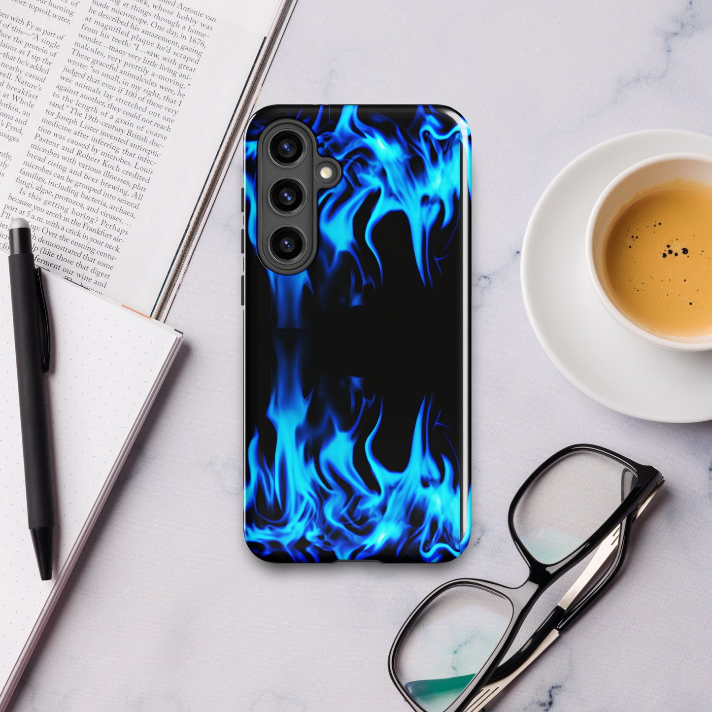 Tough case for Samsung®  Double Blue Flames 1