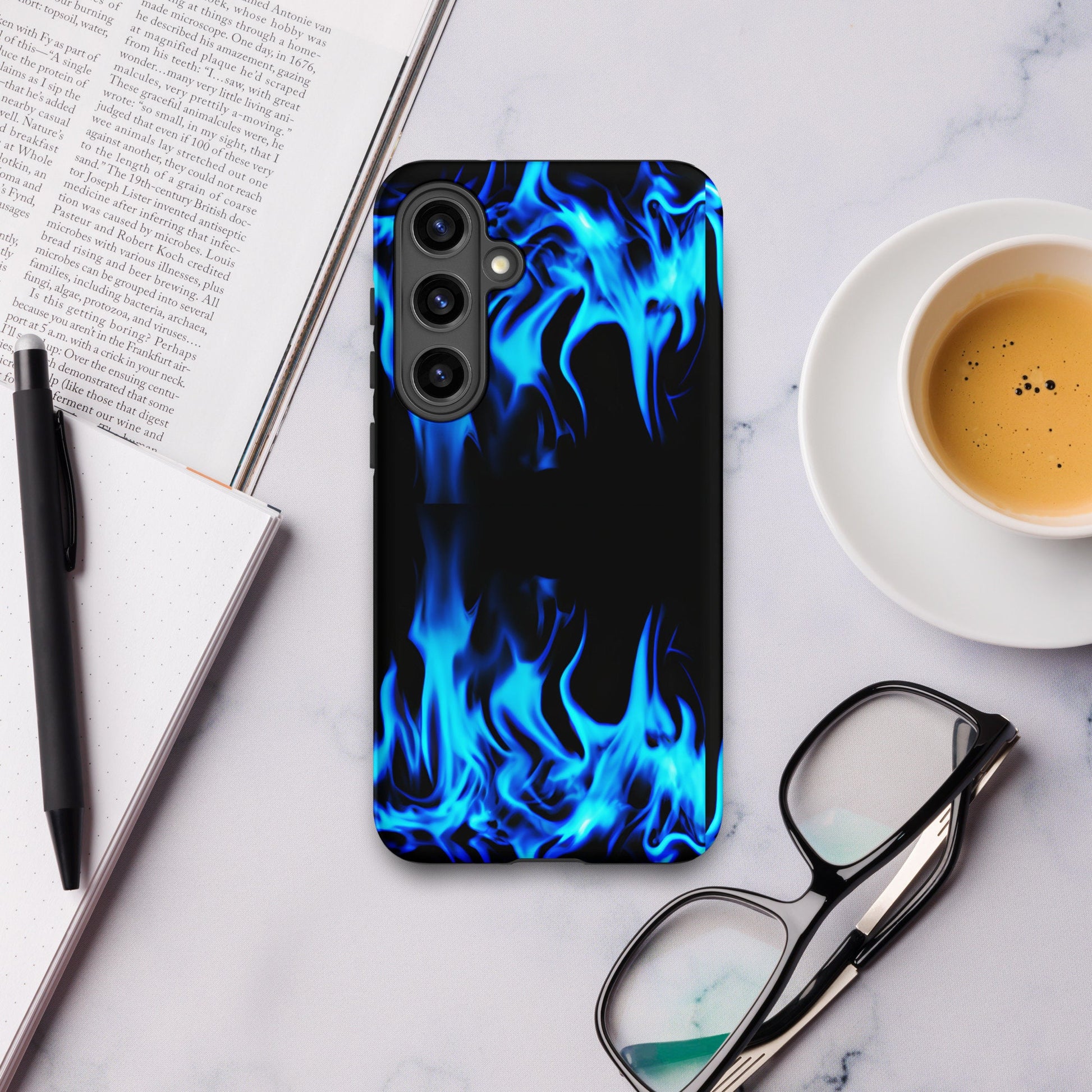 Tough case for Samsung®  Double Blue Flames 1