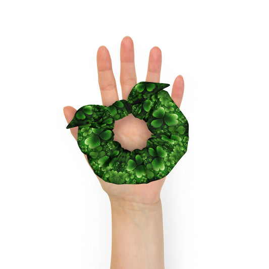 Recycled Scrunchie - Shamrock St Patricks Day