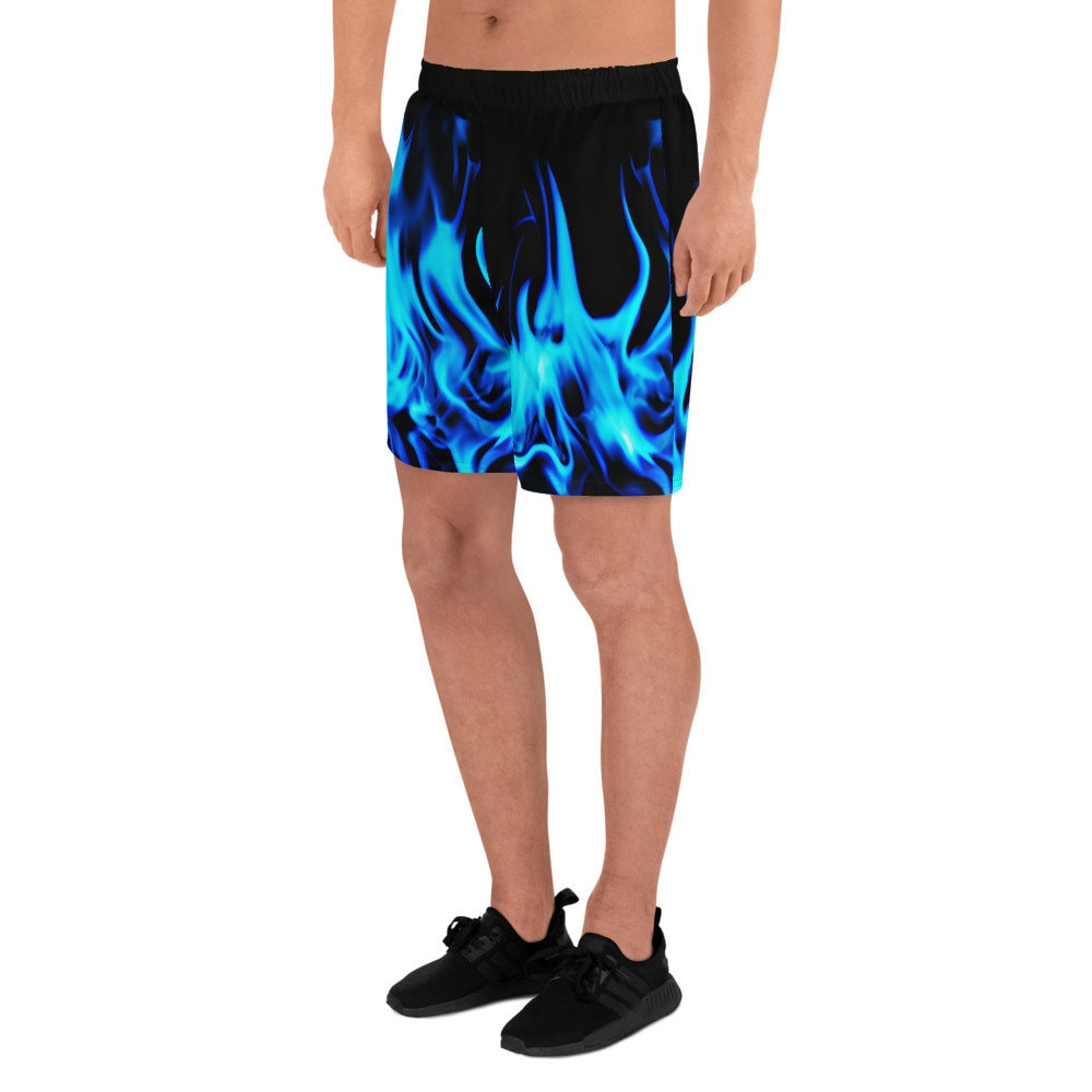 Men&#39;s Recycled Athletic Shorts - Blue Flames