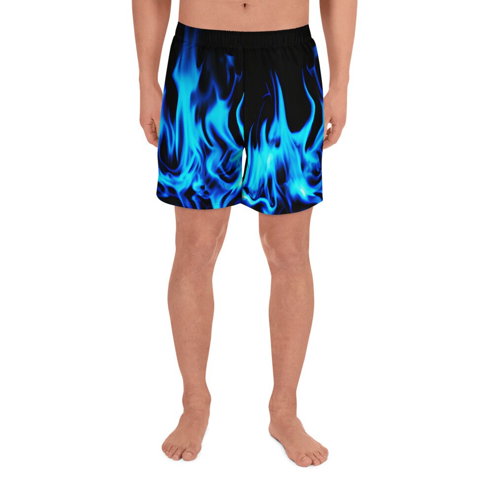 Men&#39;s Recycled Athletic Shorts - Blue Flames