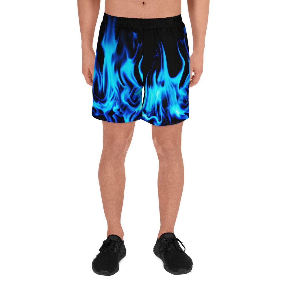 Men&#39;s Recycled Athletic Shorts - Blue Flames