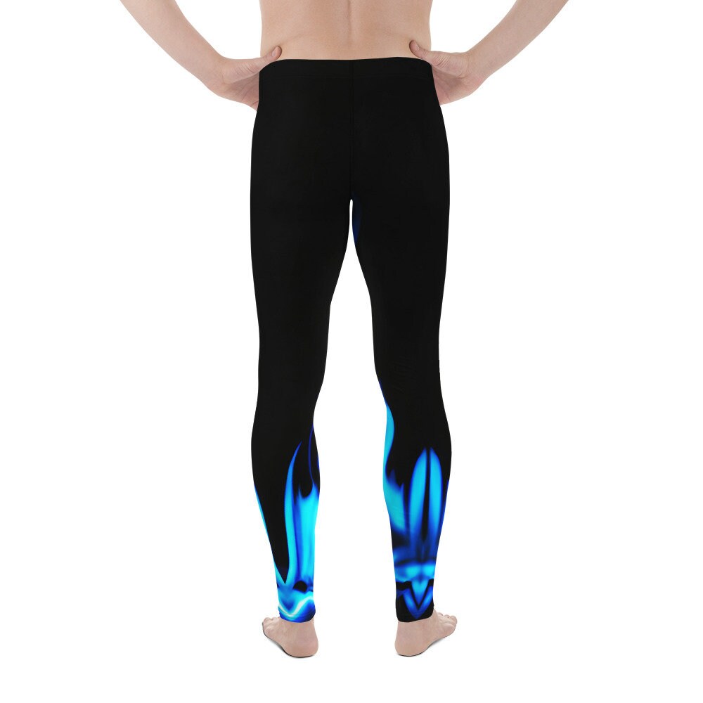 Men&#39;s Leggings - Blue Flames