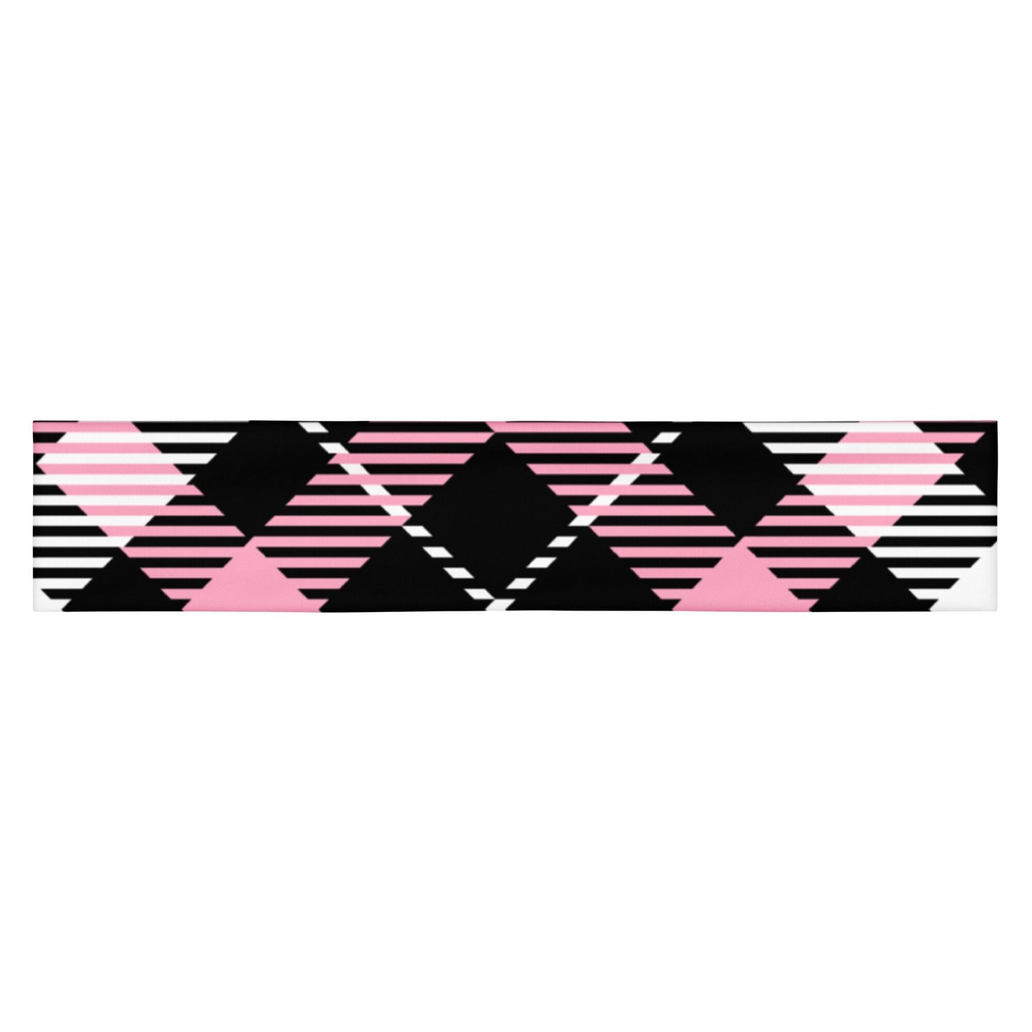 Headband - Pink and Black Plaid