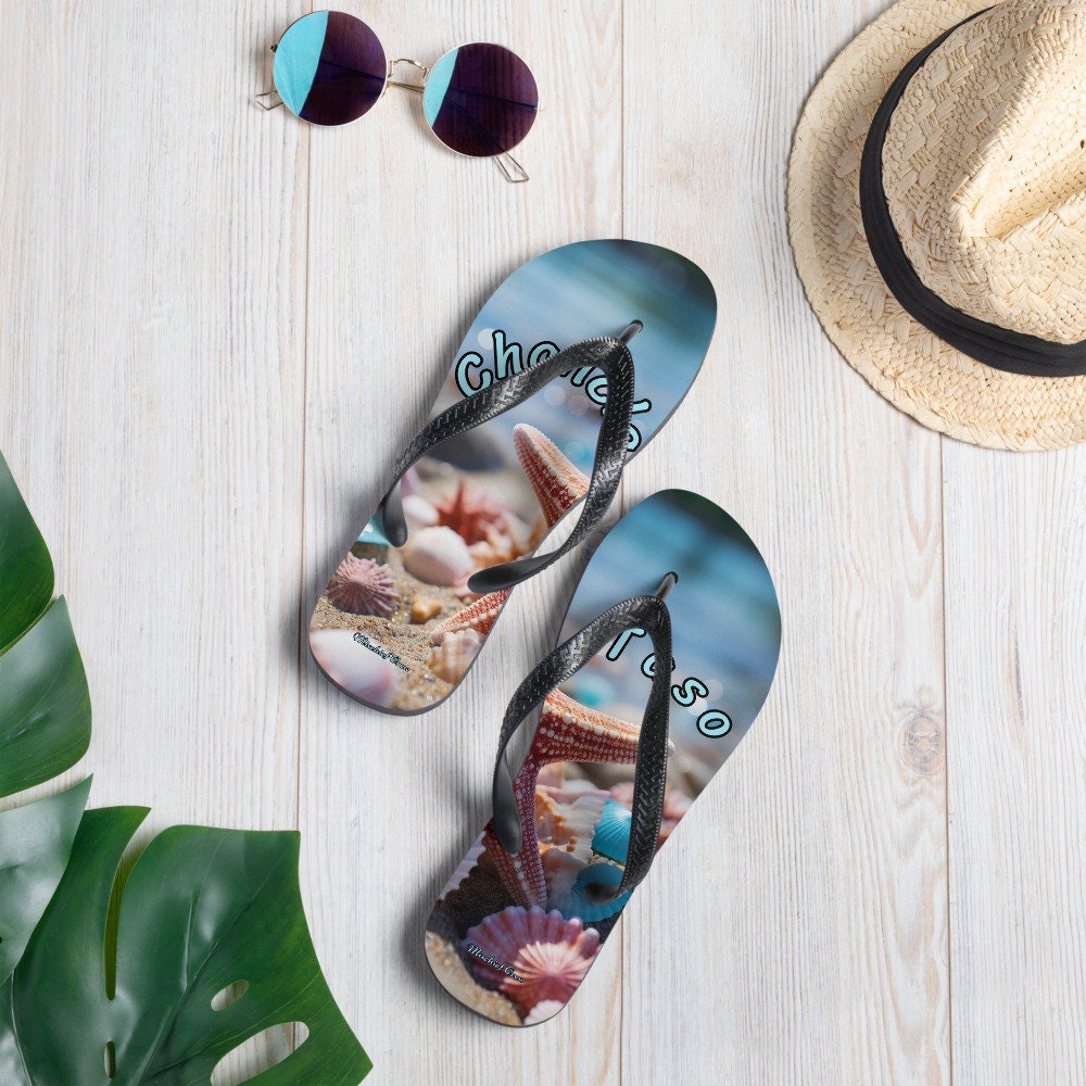 Flip-Flops Beach with Sea shells - Con Chancla Taso 1