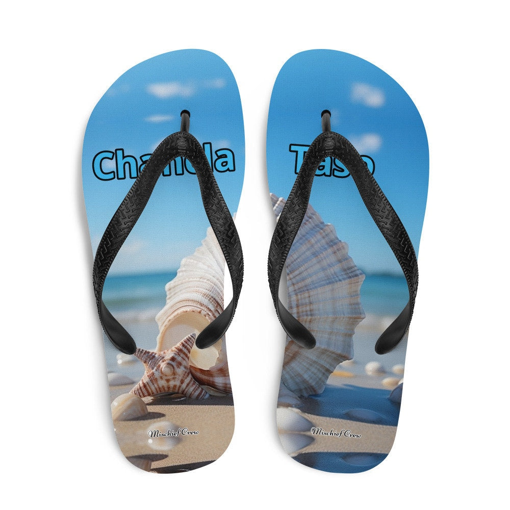 Flip-Flops Beach with Sea shells - Con Chancla Taso 5