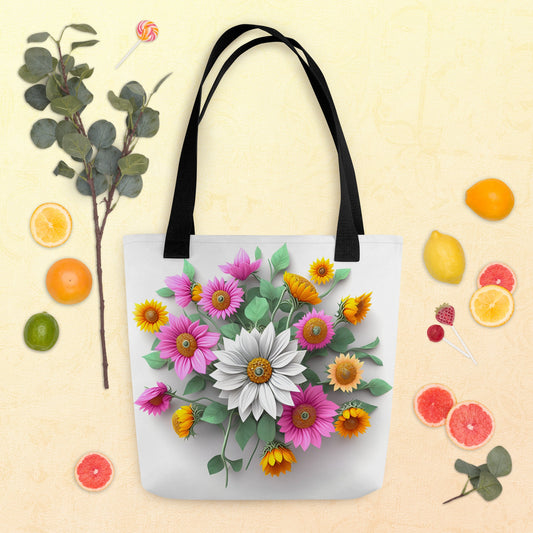 Tote bag - Daisies Flower Pop