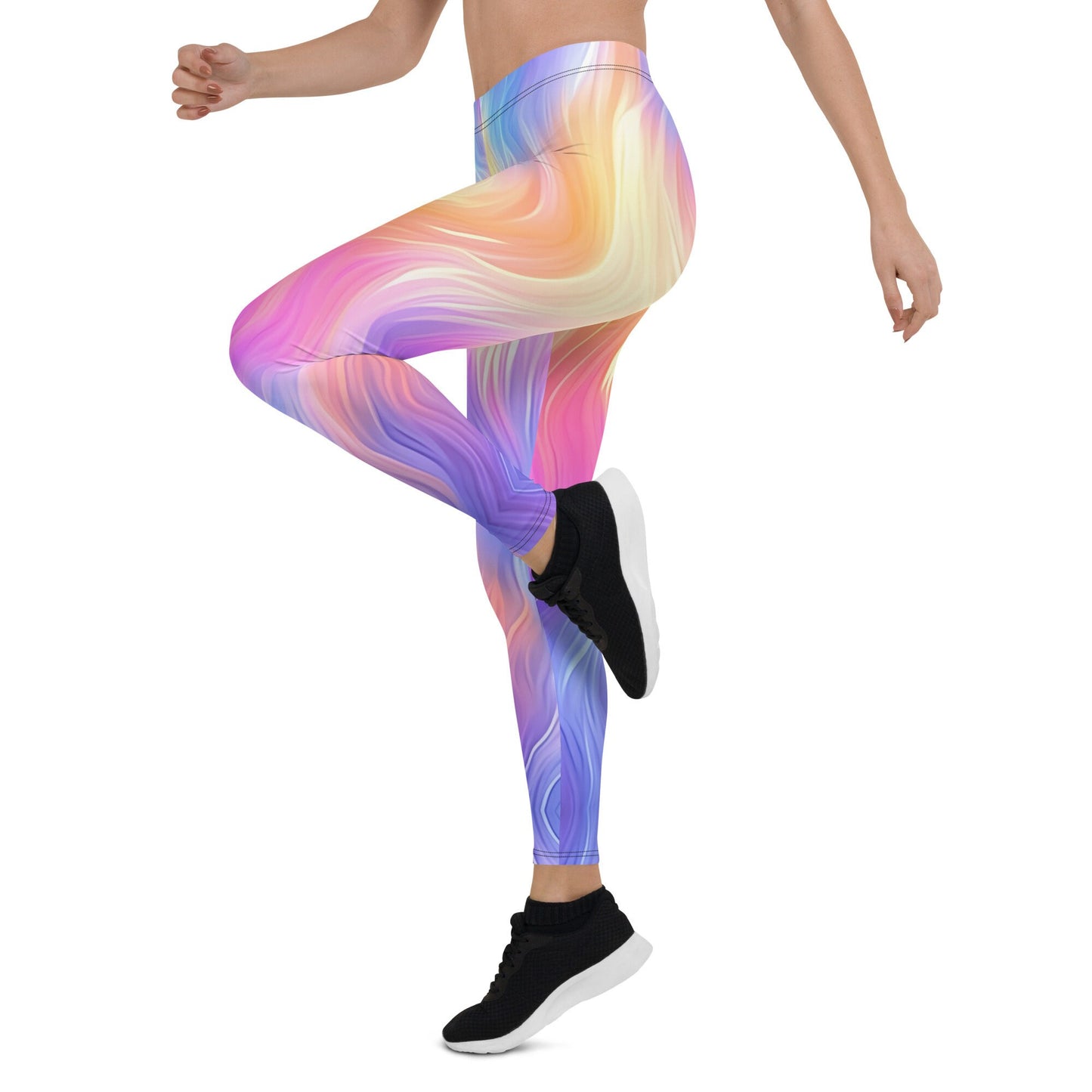 Leggings - Purple Yellow Pink Tie Dye