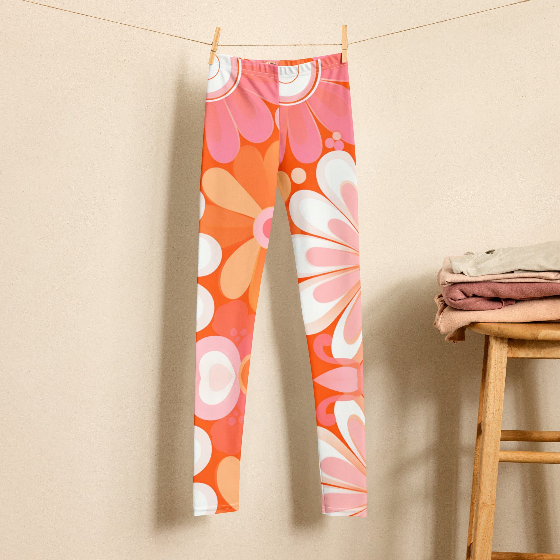 Youth Leggings - Retro Groovy 2