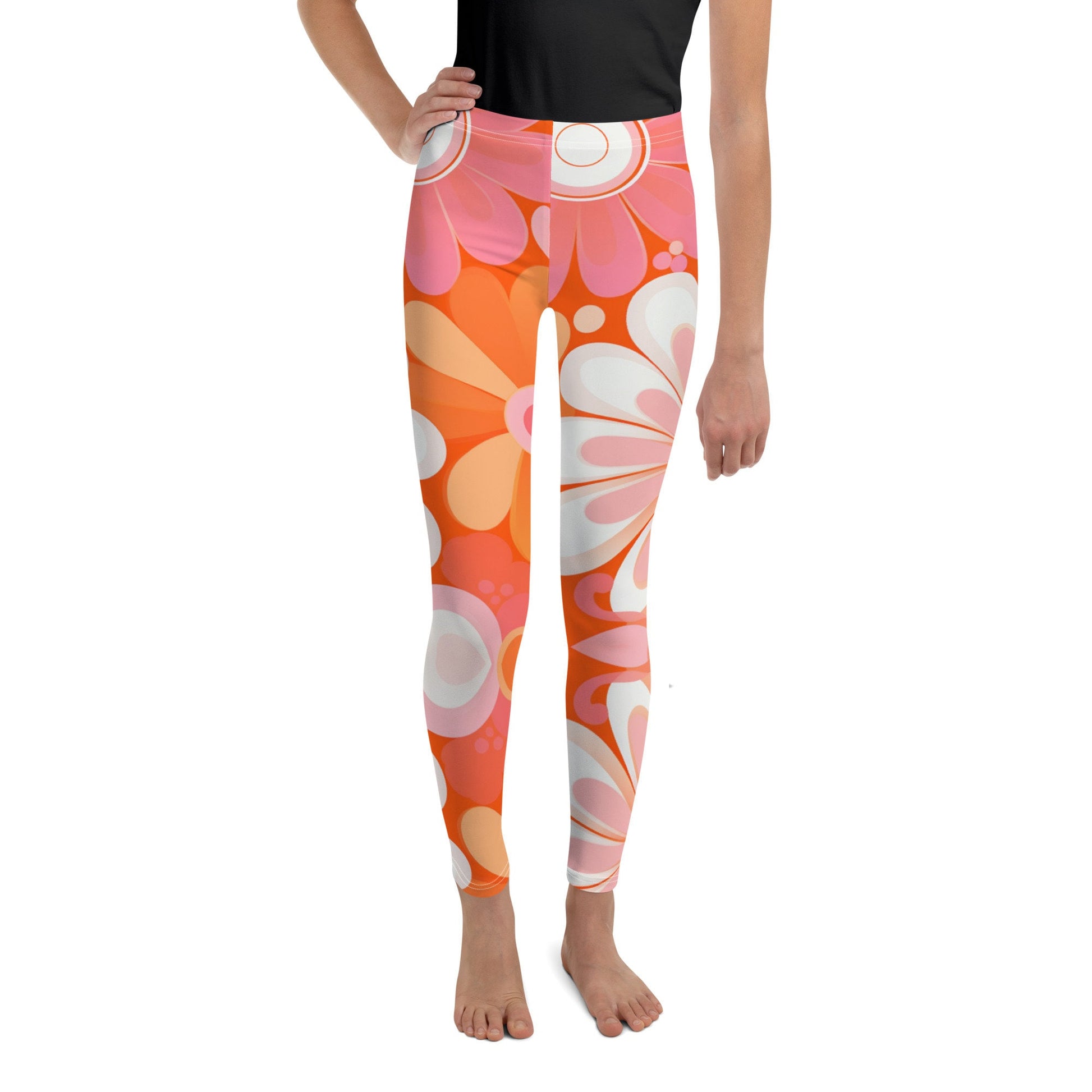 Youth Leggings - Retro Groovy 2