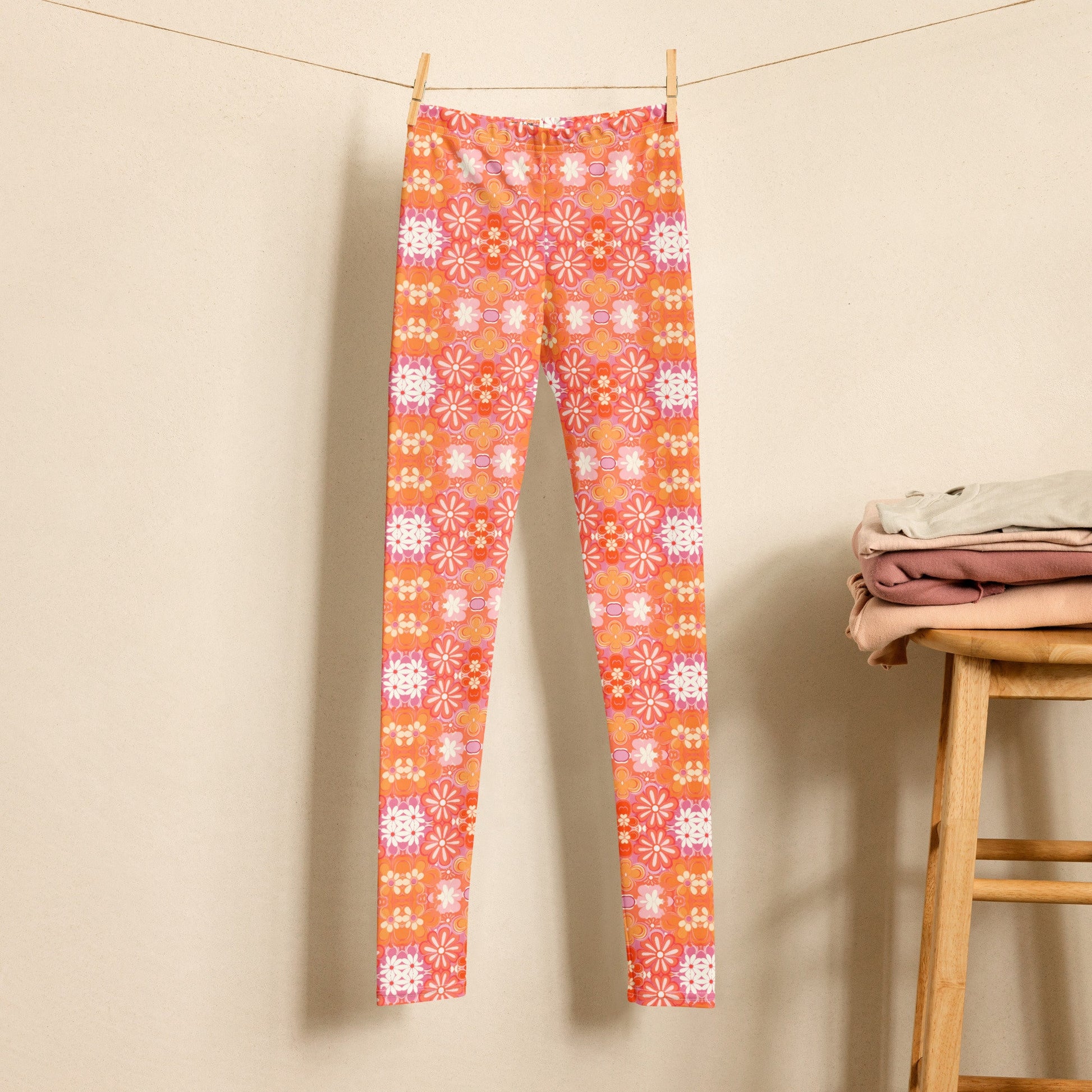 Youth Leggings - Retro Groovy 1