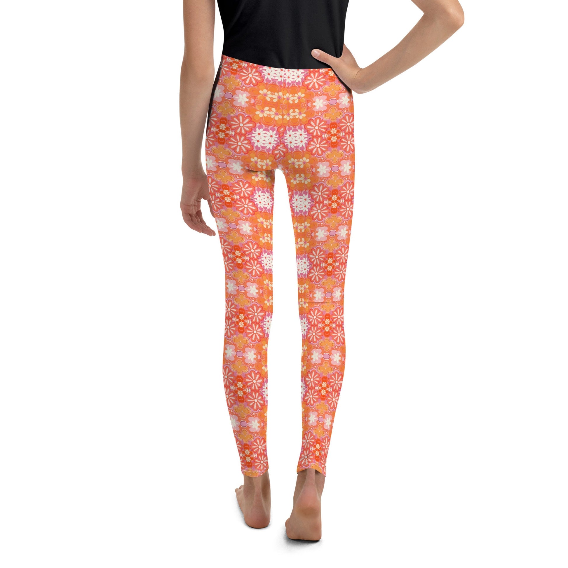 Youth Leggings - Retro Groovy 1