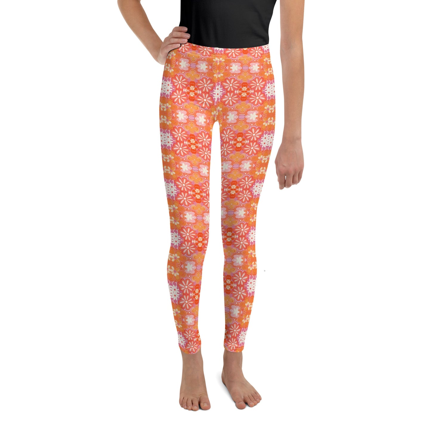 Youth Leggings - Retro Groovy 1