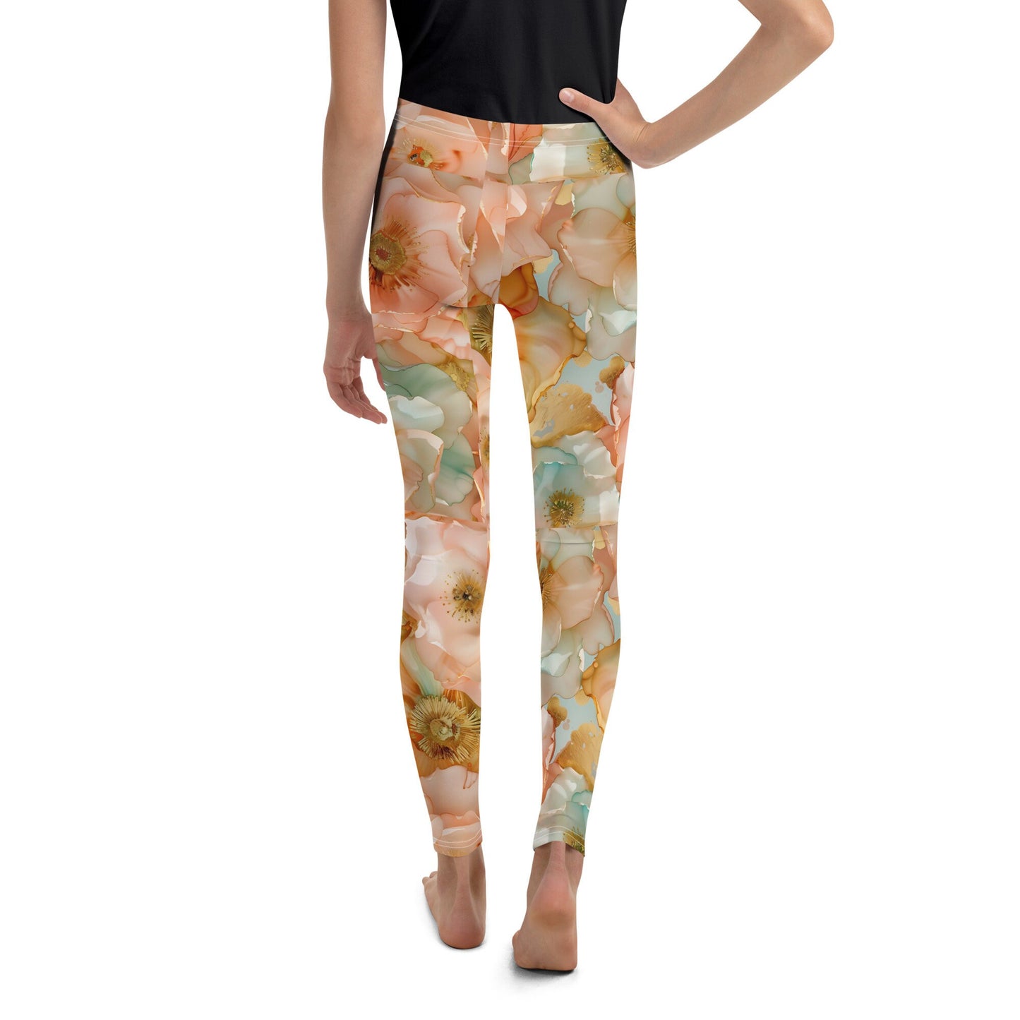 Youth Leggings Spring Time Flowers 8