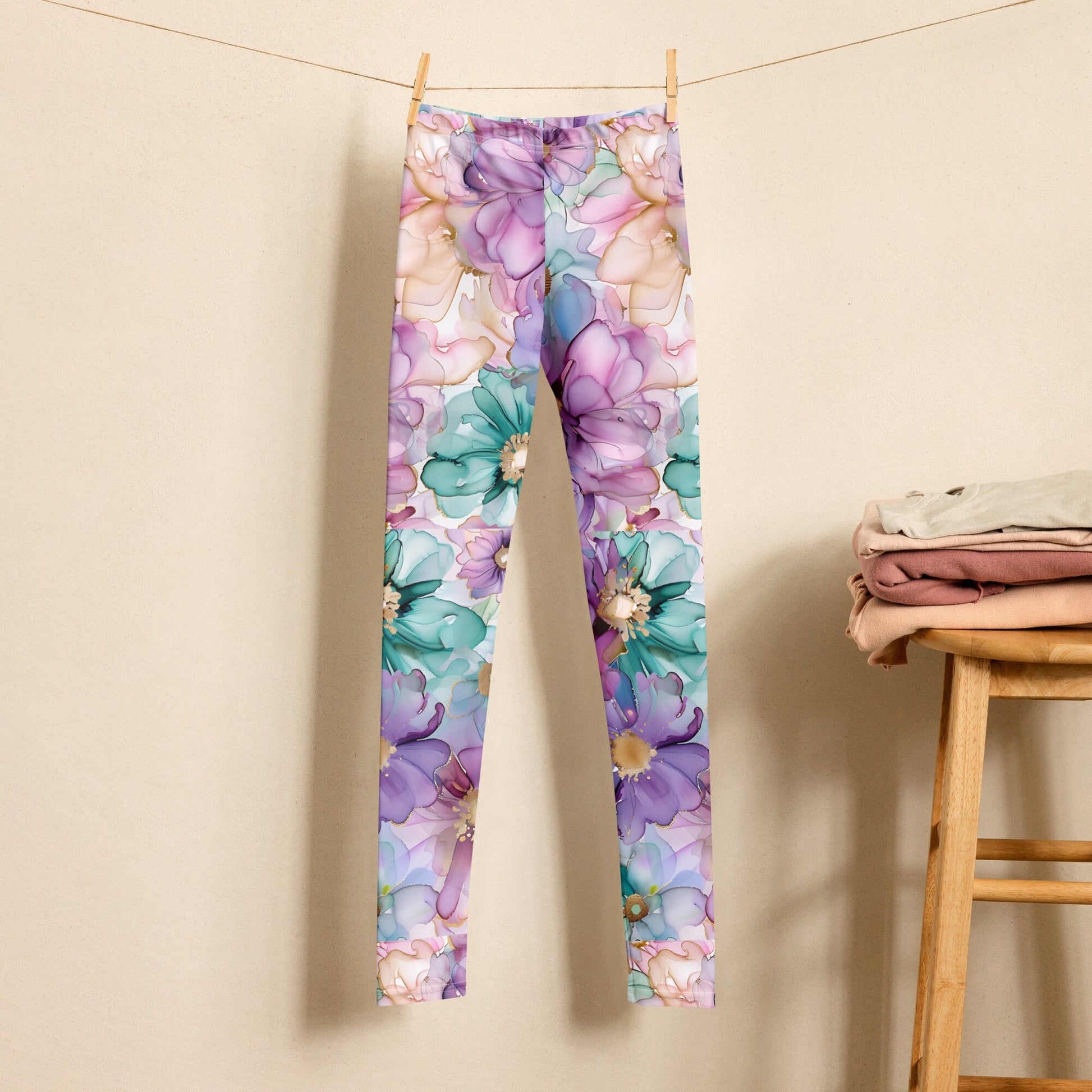 Youth Leggings Spring Time Flower 5