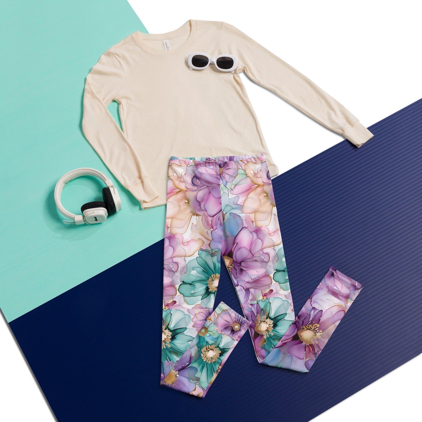 Youth Leggings Spring Time Flower 5