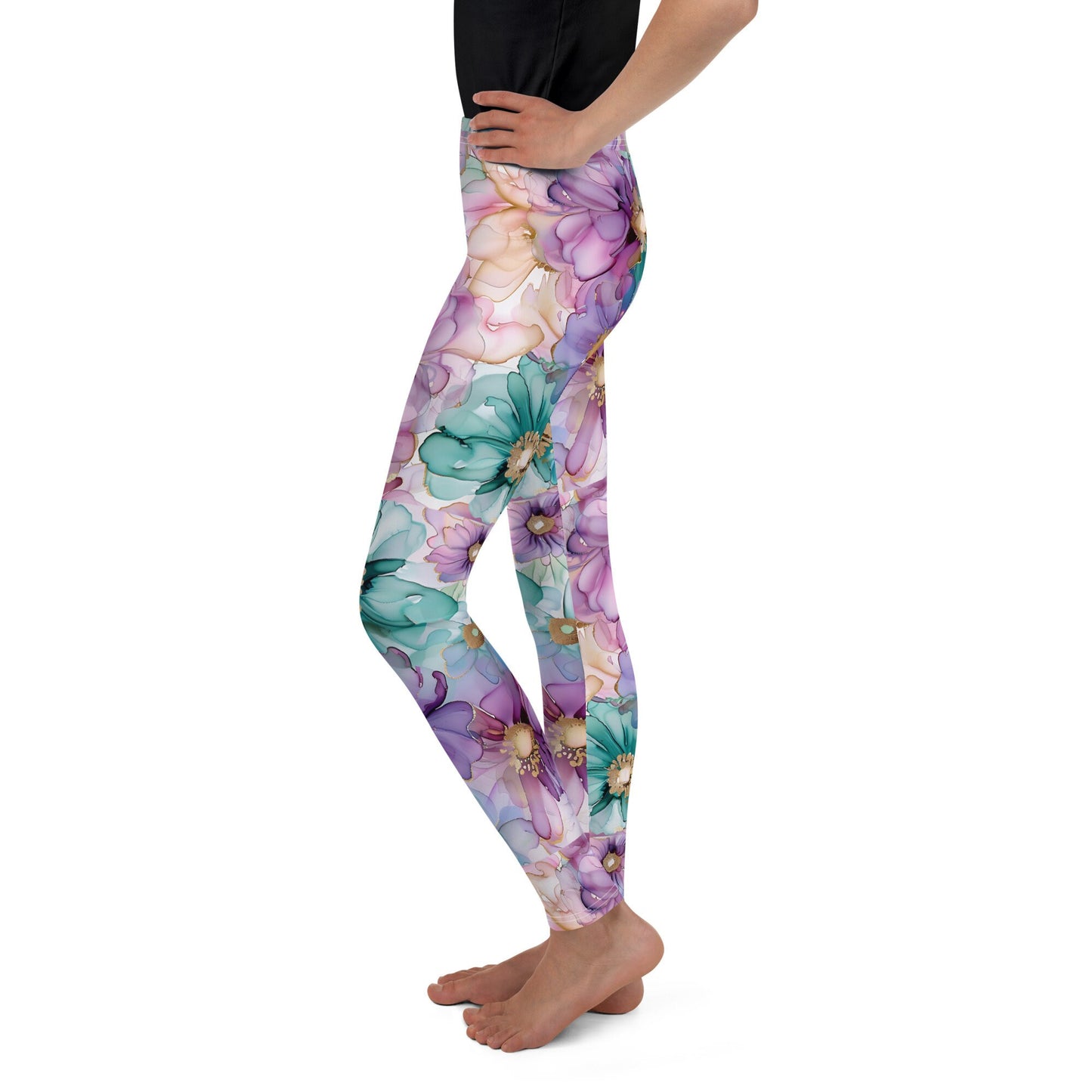 Youth Leggings Spring Time Flower 5